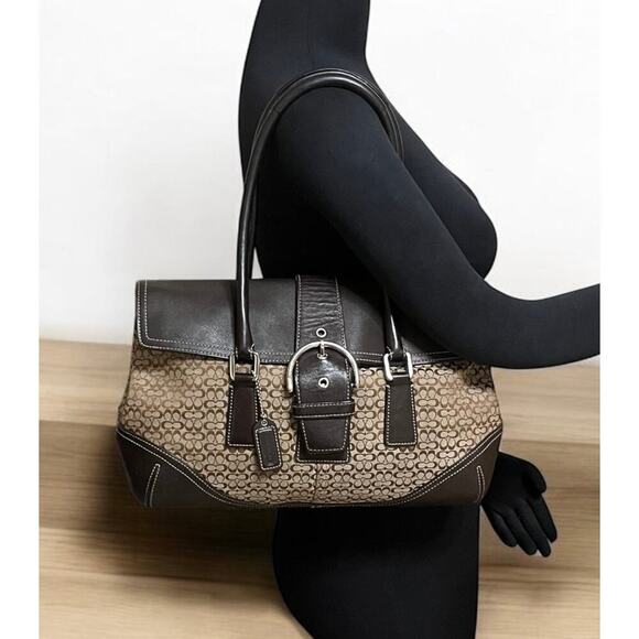 Vintage Coach 6388 Soho Mini Signature Flap Satchel & 6515 Checkbook Wallet - Picture 11 of 15